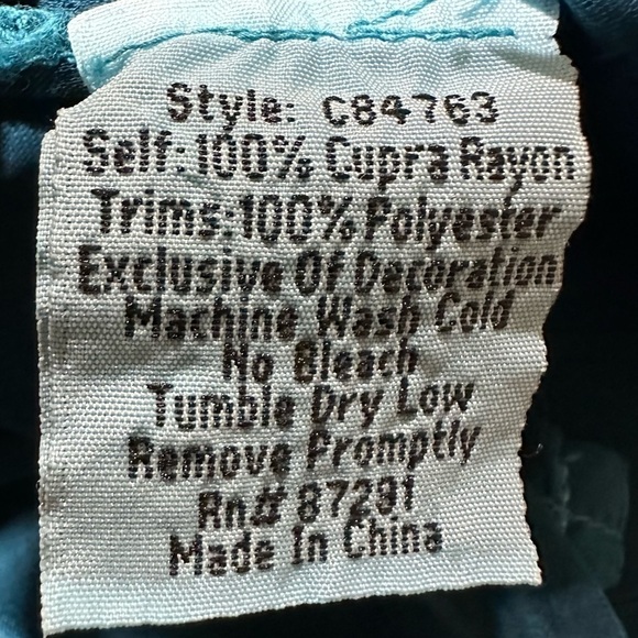 Johnny Was embroidered blue/teal tunic - Picture 11 of 12